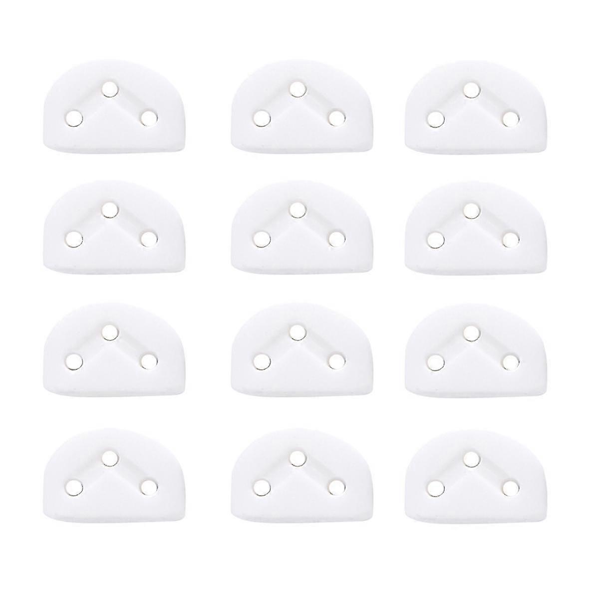 For 12Pcs Classical Guitar Rollers String Trees Retainer Guides, Guitar String Locks Nut Block Clamp, White