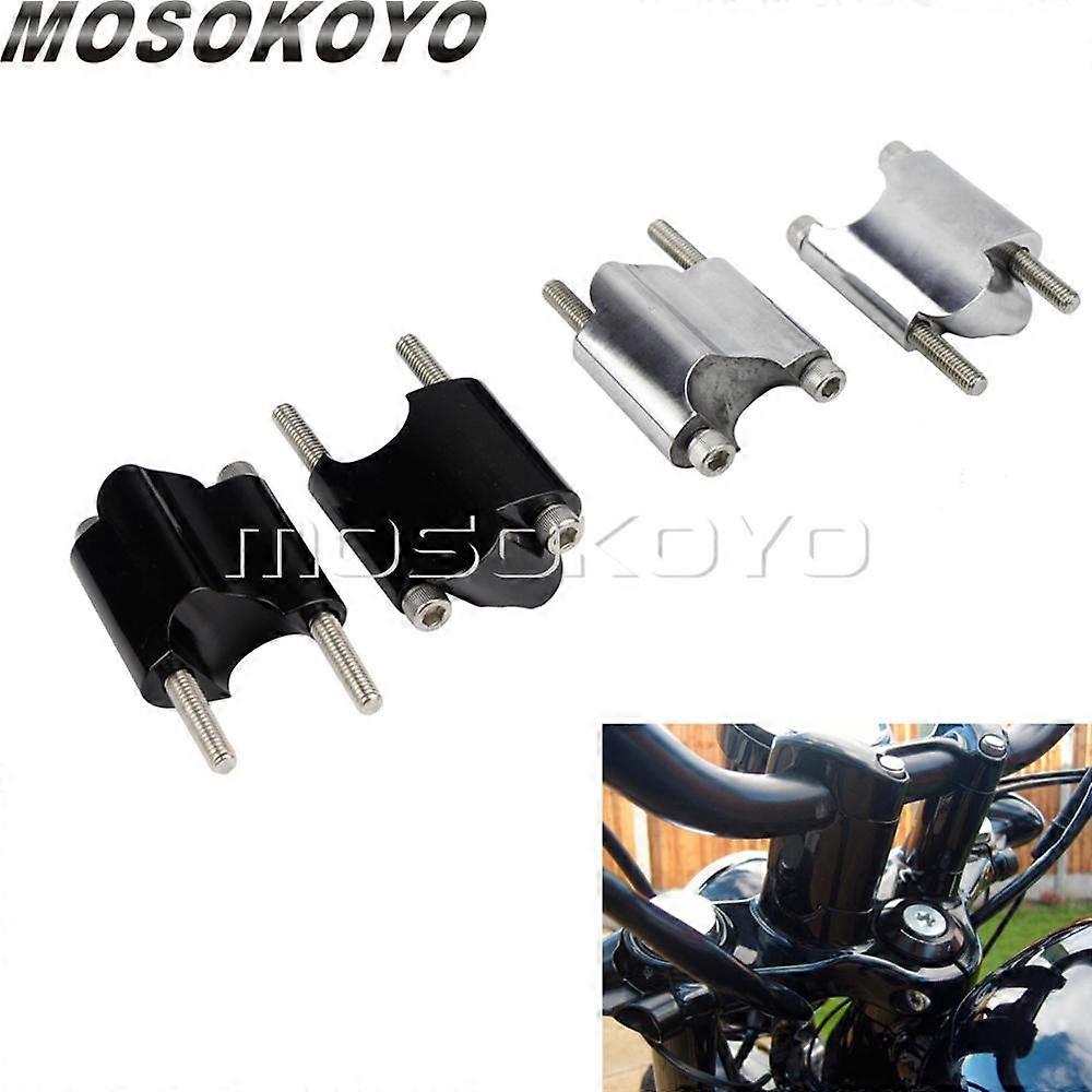 2010-2022 1 Bar Black Polish Handlebar Riser 2 Riser Extension 50mm Height Extender Block for Harley Sportster XL1200X XL 48