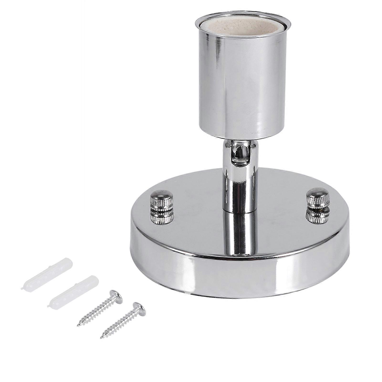 E27 Modern Retro Ceiling Light Wall Mounted Lamp Bulb Holder Socket 180 Rotating Silver