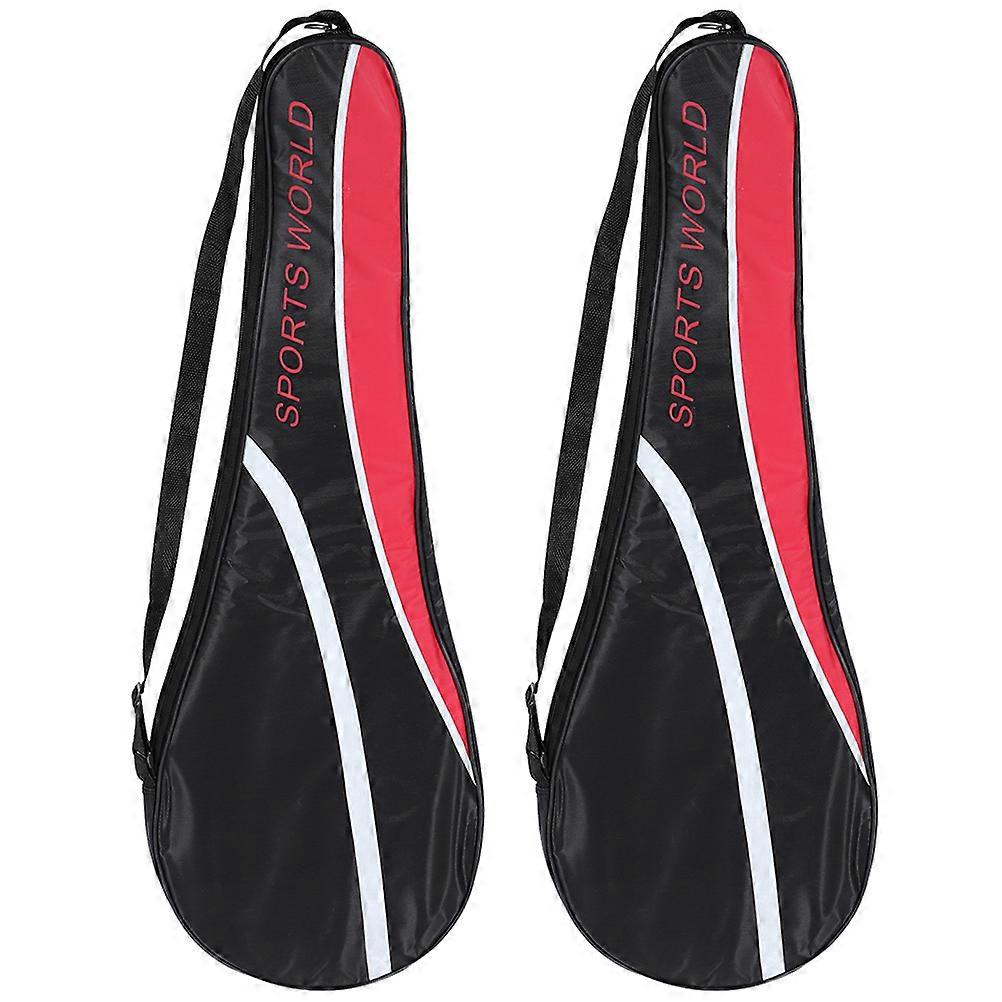 2Pcs Portable Racket Bags Daily Use Badminton Pouches Multi-function Racket Pouches