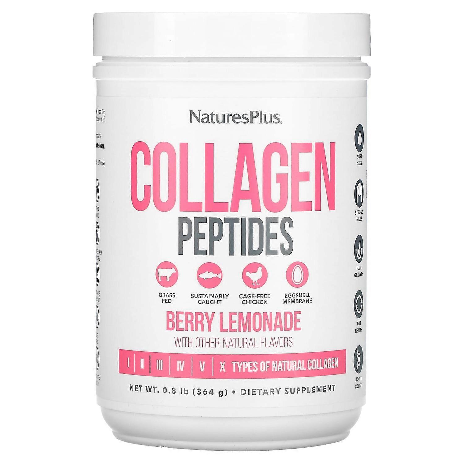 NaturesPlus, Collagen Peptides, Berry Lemonade, 0.8 lbs (364 g)
