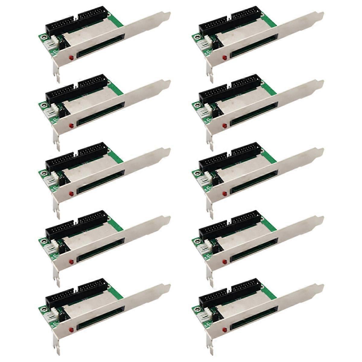 10Pcs 40-Pin Compact Flash Card to 3.5 IDE Converter Adapter Pci Bracket Back Panel