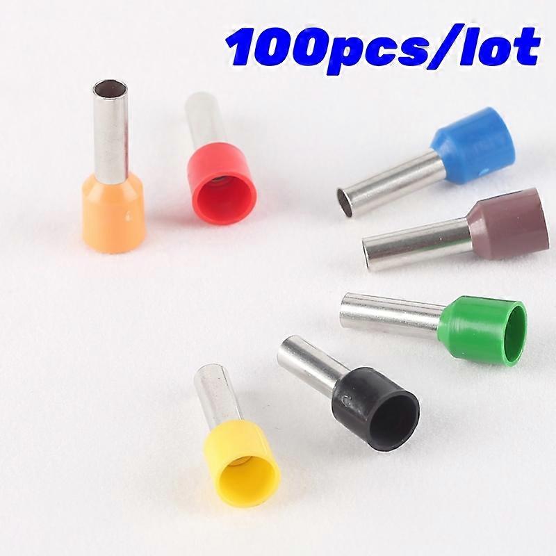 100pcs/lot Insulated Cord End Terminal Crimp E0508 1008 1508 7508 2508 Pressure Terminal Ferrules Crimping Terminals Tubular