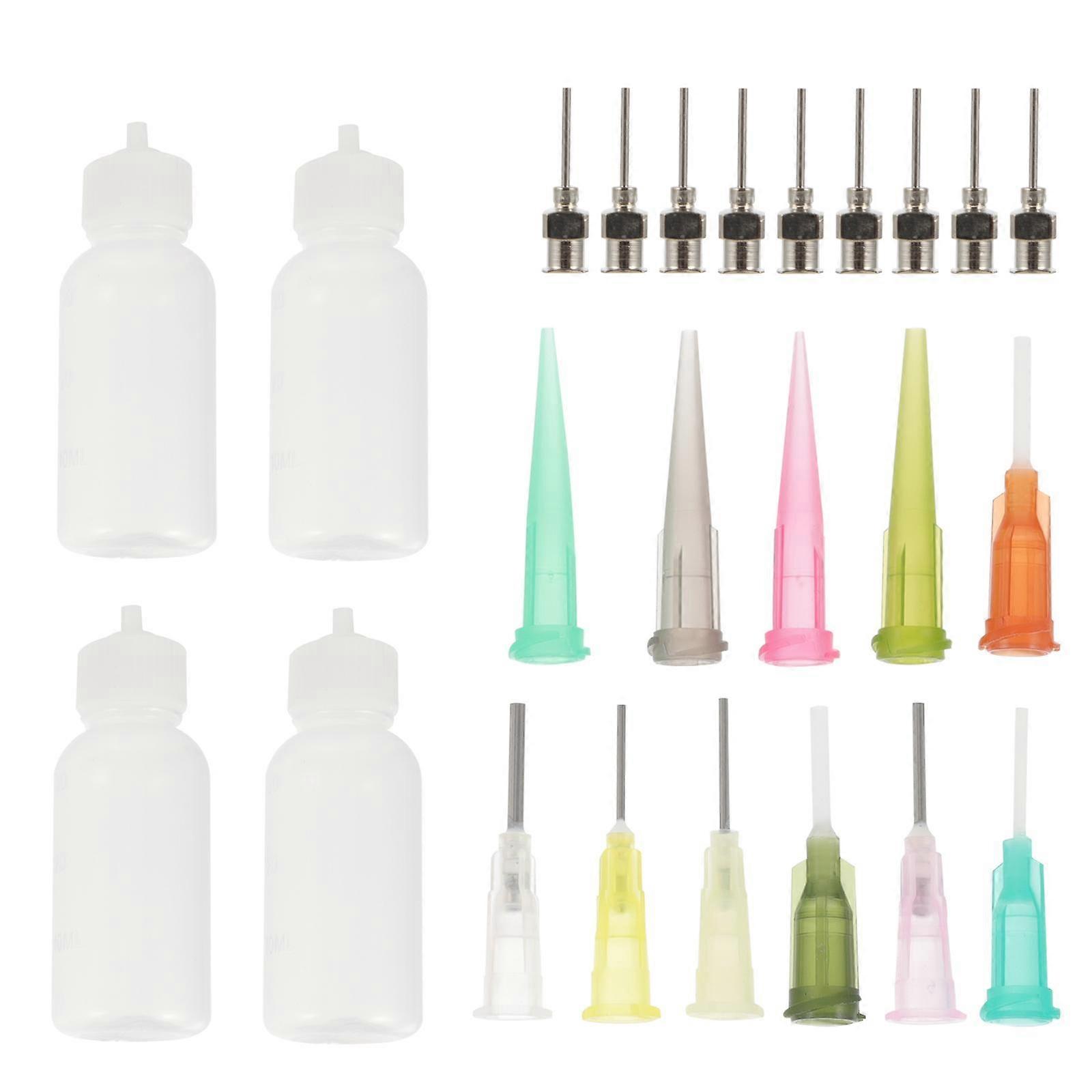4pcs 30ml Precision Tip Glue Bottle Needle Tip Glue Bottle Precision Tip Bottle Dropper Precision Tip Applicator