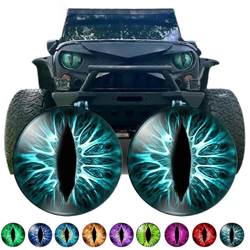 2pcs Beasts Eyes Headlight Decals for Car Fade-Resistant Automobile Decal for Truck Car Body