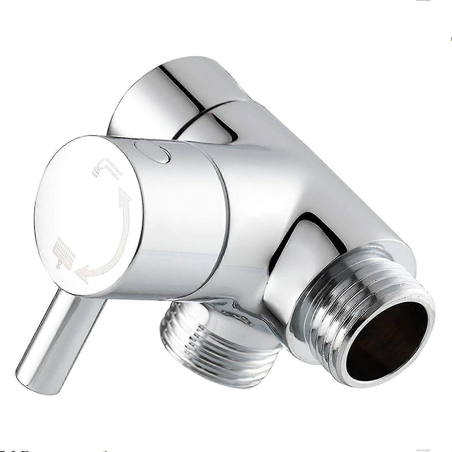 Shower Arm Diverter Valve, Bathroom G1/2 3 Way Shower System Component Replacement For Handheld Fixed Shower