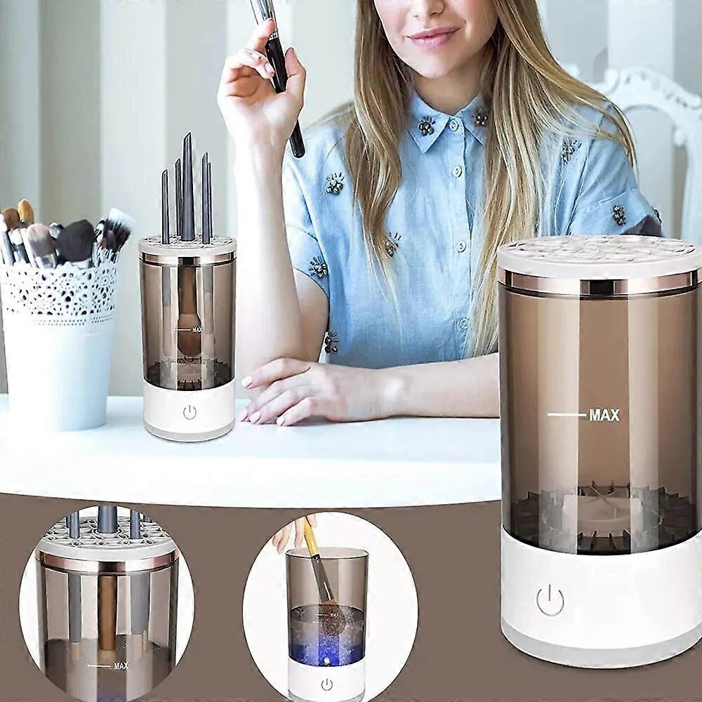Automatic Electric Makeup Brush Cleaner Rechargeable Lazy Cleaning Brush Washer Quick Dry Tool