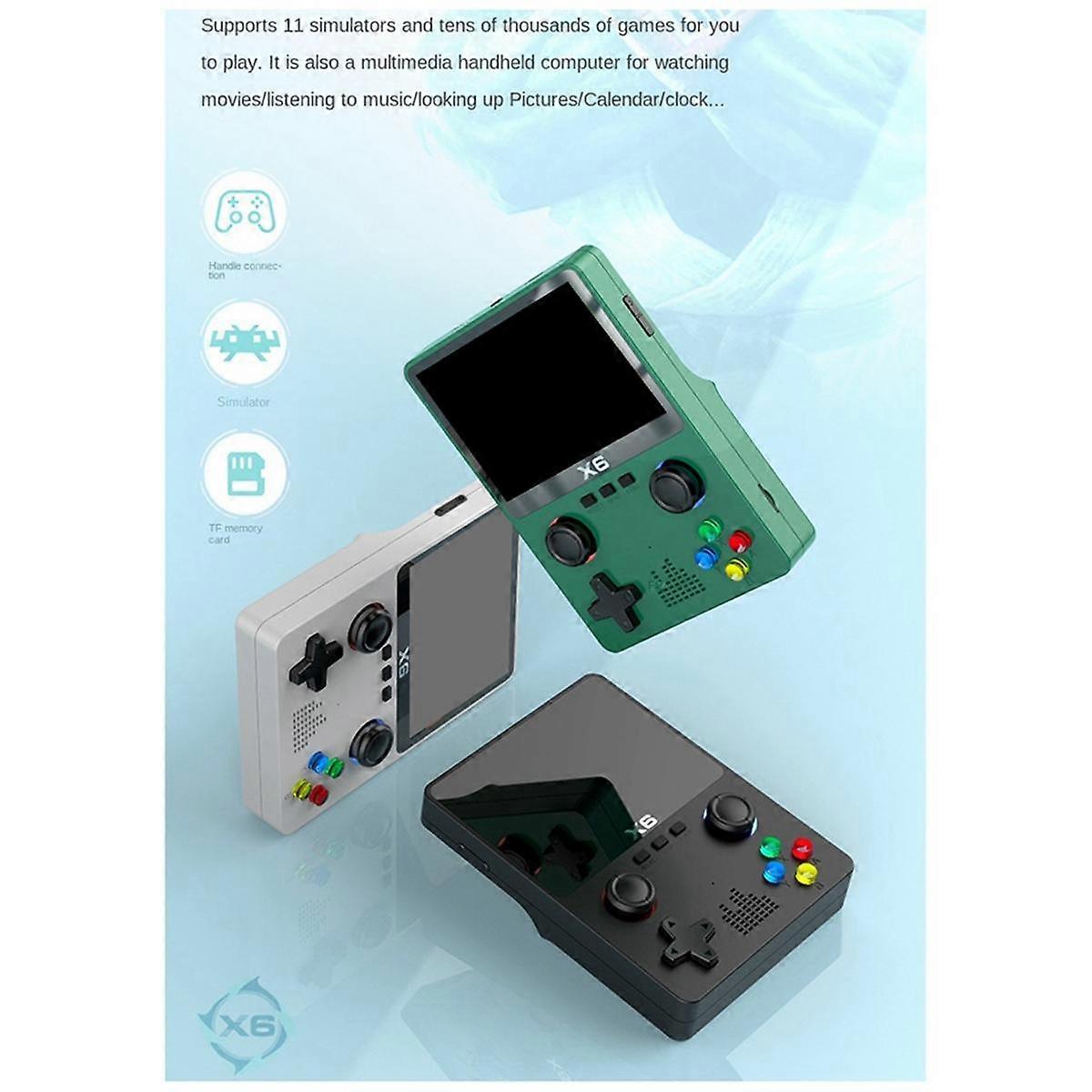 Two Person Version X6 Handheld Game Player 3.5Inch IPS Screen 11 Simulators Portable Console Gifts