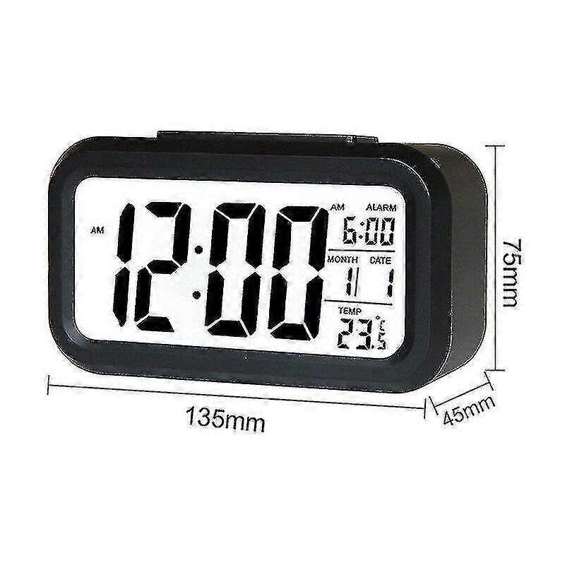 Electronic Alarm Clock, 1 Piece, Black