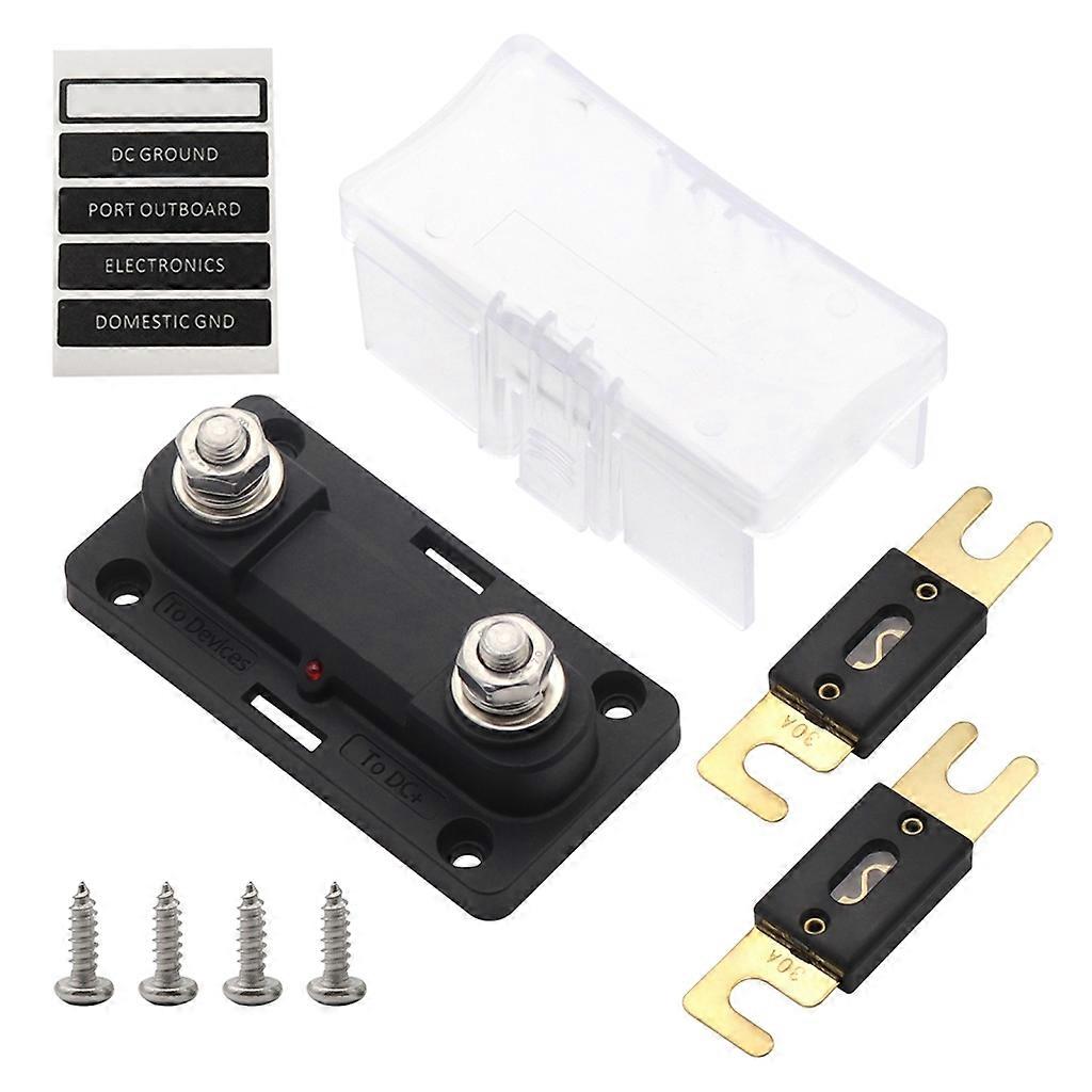 1 Set Fuse Holder Fuse Block 30A/60A/100A/150A/200A/300A for Car Audio Video