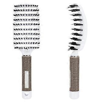 1pcs escova de cabelo, escova curva ventilada mais rápido escova de secagem, profissional desembaraçando escovas de cabelo para mulheres, branco