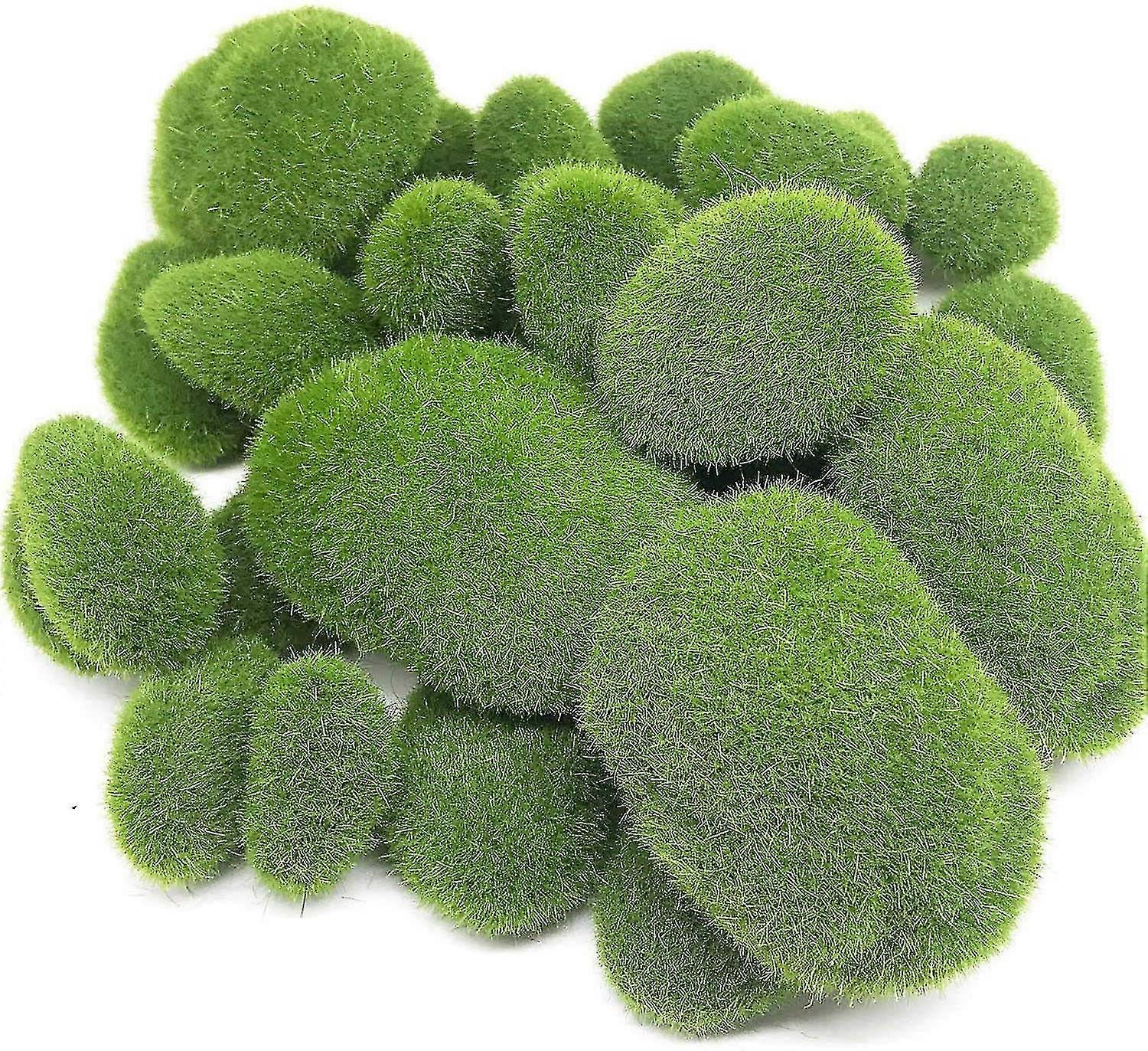 30 Pieces Series 3 Sizes Decorative Artificial Moss Rocks