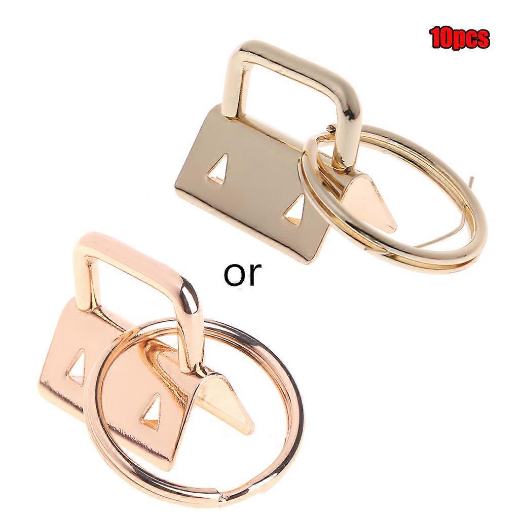 10 Pcs for Key Fob Hardware with Split Rings 25mm/1'' Nickel Plated for Key Fob