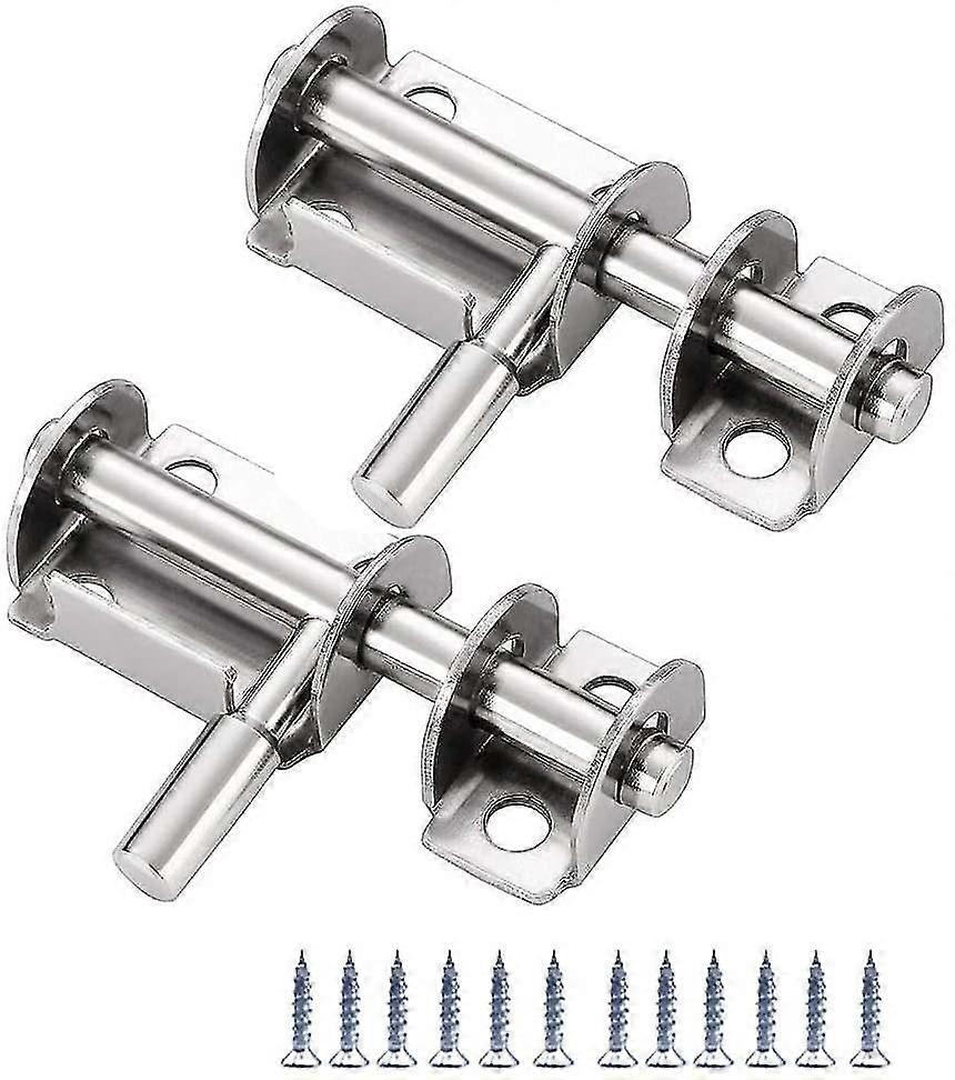 2 מחשבים מיני מנעול מנעול מנעול דלת נעילה אבטחה מנעול חיצוני שער נעילה מגלשה בורג בקלות מתקין על שערי עץ וגדרות