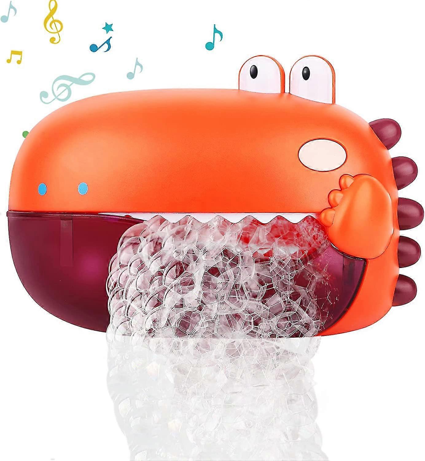 baby toy, automatic dinosaur bath bubble machine ,red