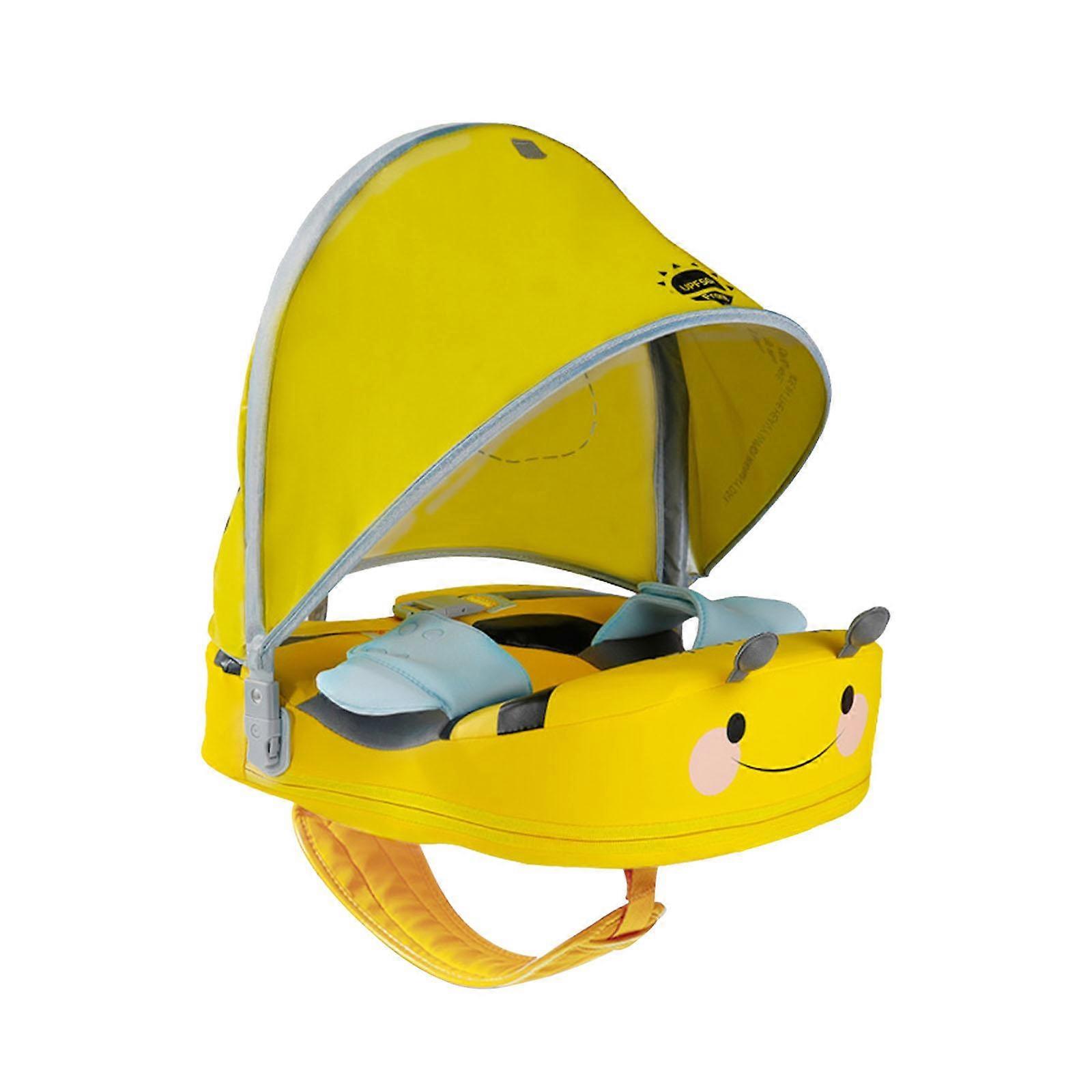 Float with Canopy Waterproof Soft Swimming Pool Toy Underarm Swimming Circle M