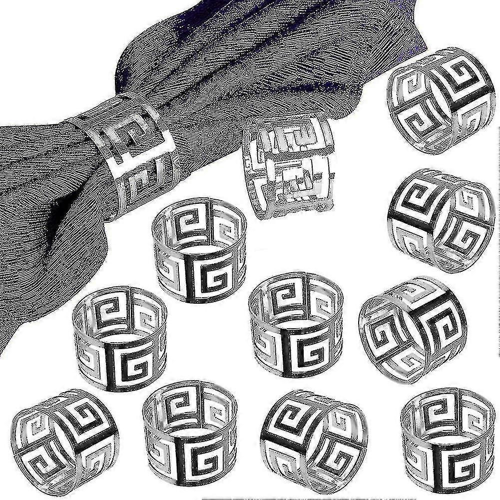 12個の繊細な合金ナプキンリングセット、互換性のある理想的なテーブルセッティングナプキン装飾