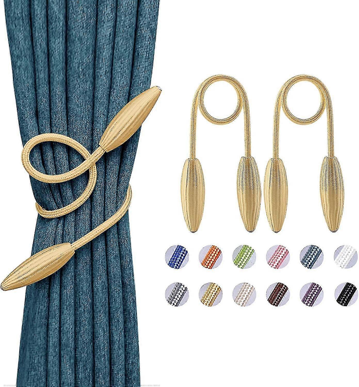 2 Pack Diy Curtain Tiebacks Clips Crystal Decorative Creative Twist Drape Tie Backs European Style Random Modelling Curtain Holdbacks For Home Kitchen