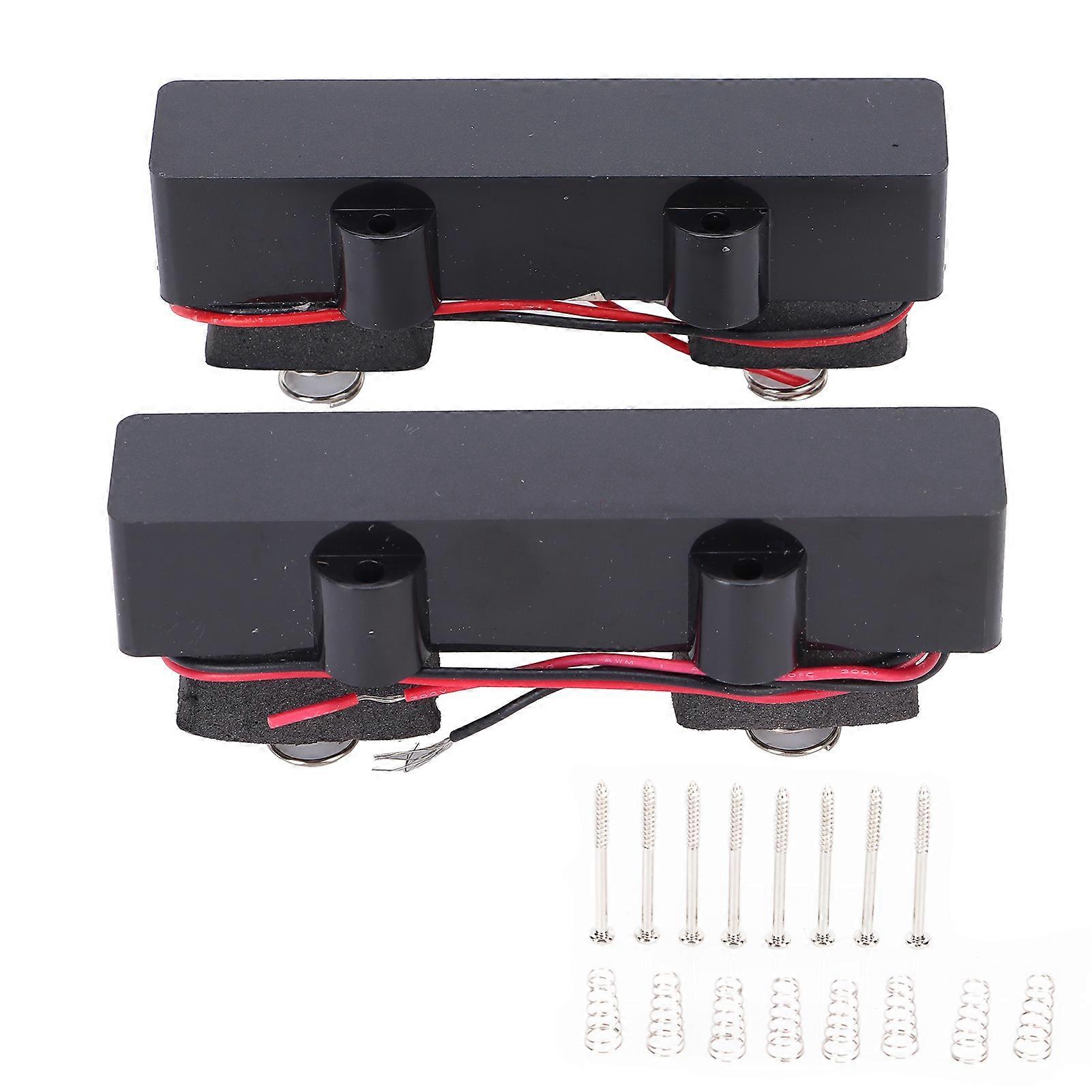 Electric Bass Pickup Sealed 4String Set Noiseless Set with Spring Accessory Replacement(91mm 94mm )