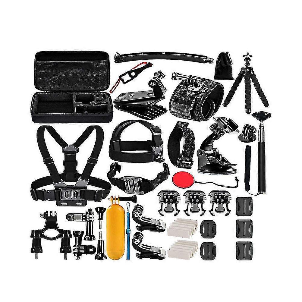 50 I 1 Action Camera Tillbehör Set Strap Floating Stick Stativ Adapter Sugkopp kompatibel för Hero 8 7 6 Osmo Action