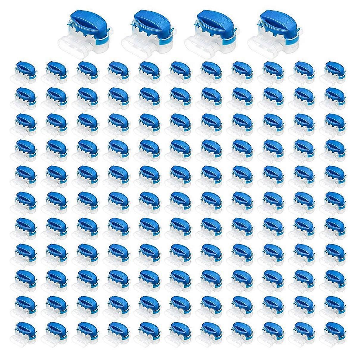 3 Way Wire Connectors Locks Wire Connectors Electrical 314-Box Wire Connectors Self-Stripping Pigtail Connectors 120Pcs