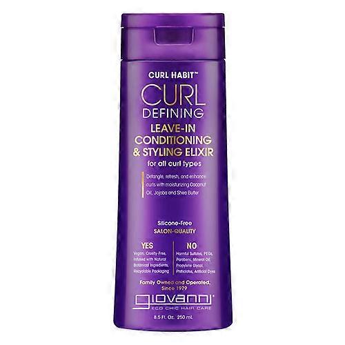 Giovanni Cosmetics Habit Curl Defining Leave In Conditioner & Style Elixir ,8.5 Oz