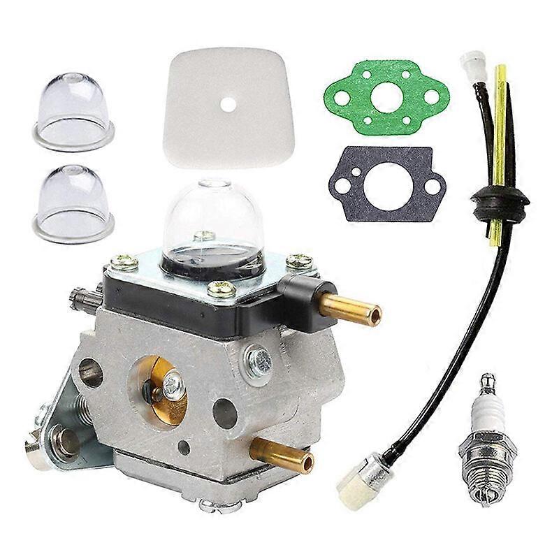 C1U-K54A Carburetor Kit with Air Filter and Spark Plug - For 2 Cycle Mantis 7222E 7222M 7240 7920 Echo TC-210 TC-210i Tiller/Cultivator