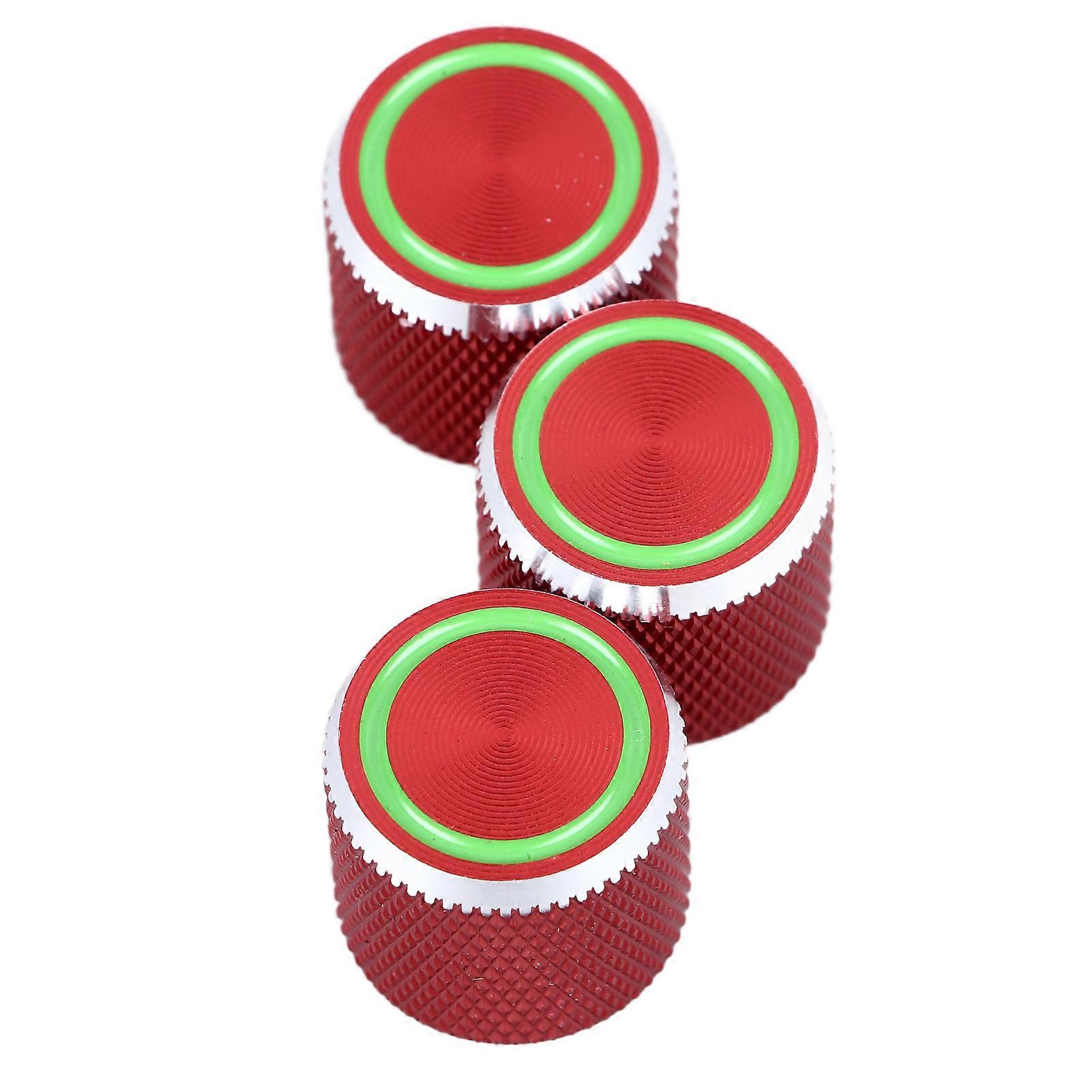 Potentiometer Control Knob Set 3PCS Metal Red Electric Guitar Volume Tone Knobs