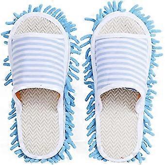 Microfiber Slippers Floor Cleaning Mop House Dust Slippers Detachable Mopping Shoes Cleaning Tool Cleaning Slippers Unisex Open Toe Slippers