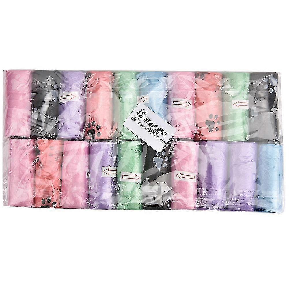 Heart Design Pet Waste Poop Pick Up Bag - 20 Rolls, Convenient Garbage Clean Up