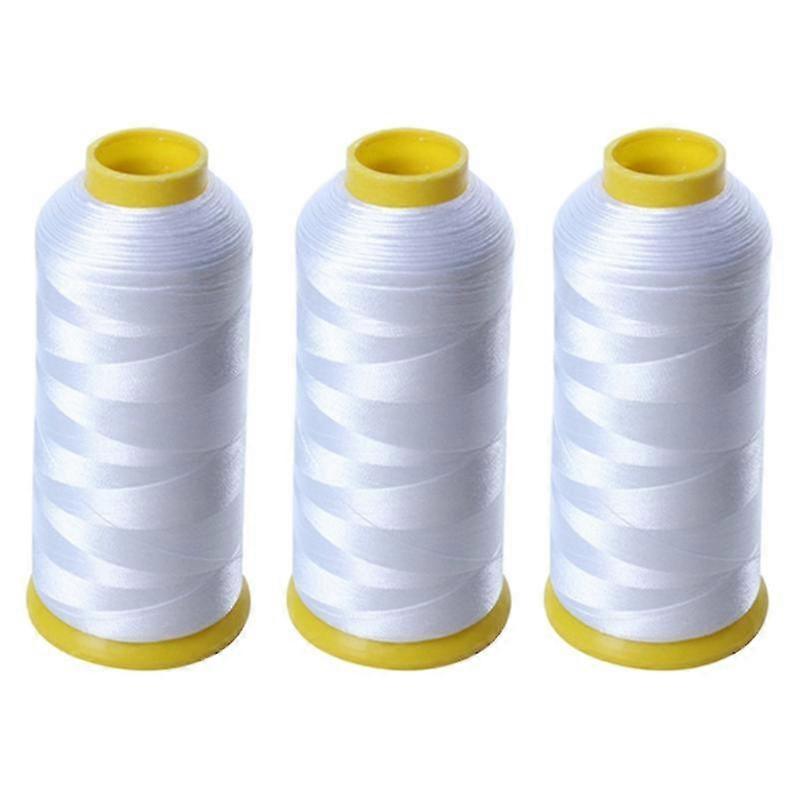 Stronger 5000m Cones Bobbin Thread Filament Polyester For Embroidery Machine (white)