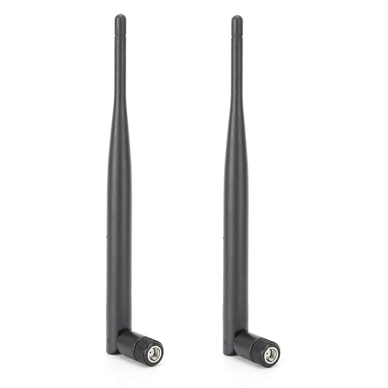 2PCs Router Antenna Durable WIFI System 6DB High Gain 2.4/5.8G Dual&#8209;Band SMA Inner Hole-YM