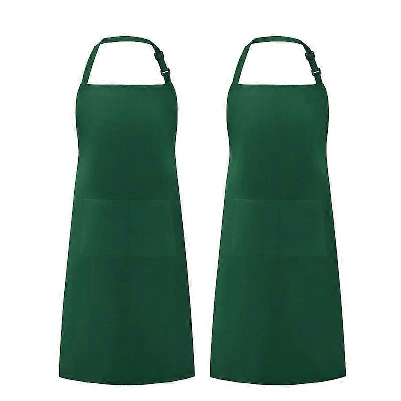 Ink Green Utopia Kitchen 2 Pack Adjustable Bib Apron with 2 Pockets
