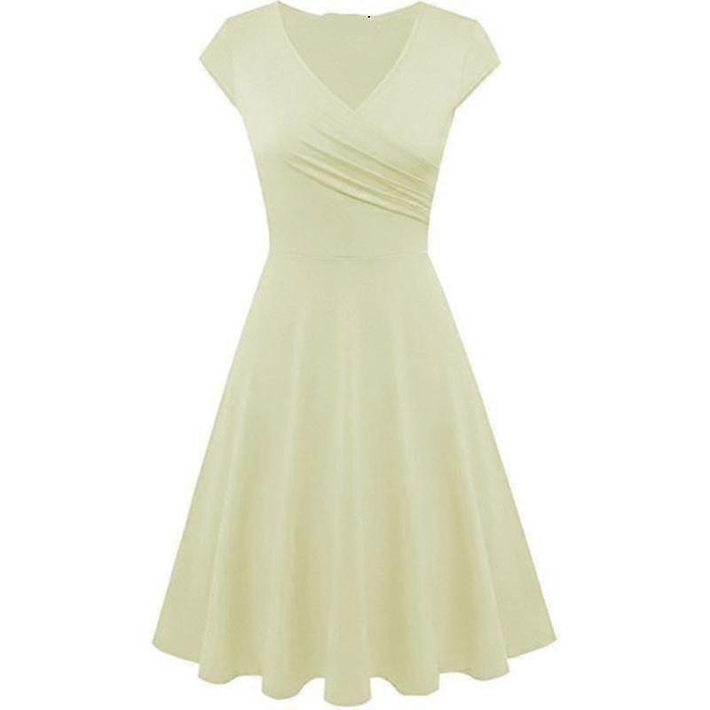 kvinners kortermet wrap kjole