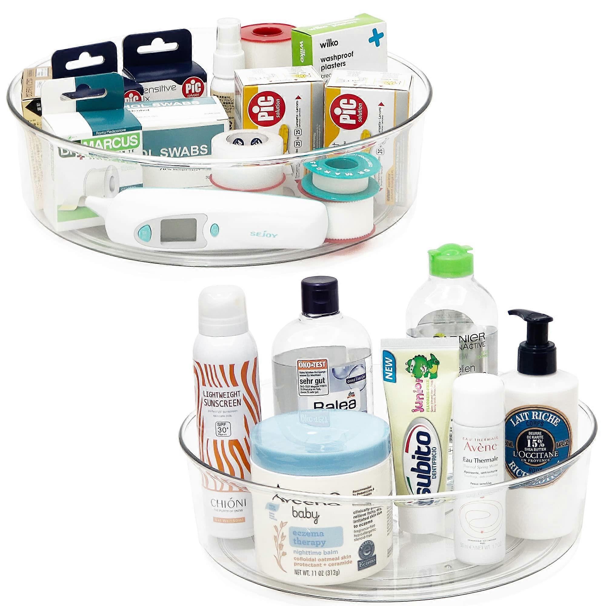 1 Pack 11.5 Inch Turntable Organizer Organization Storage Container Box Spice Rack Cabinet Rotating Spice