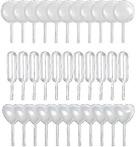 150 Pieces 4ml Plastic Pipettes Heart Shape Round Rectangle Plastic Squeeze Pipettes for Chocolate