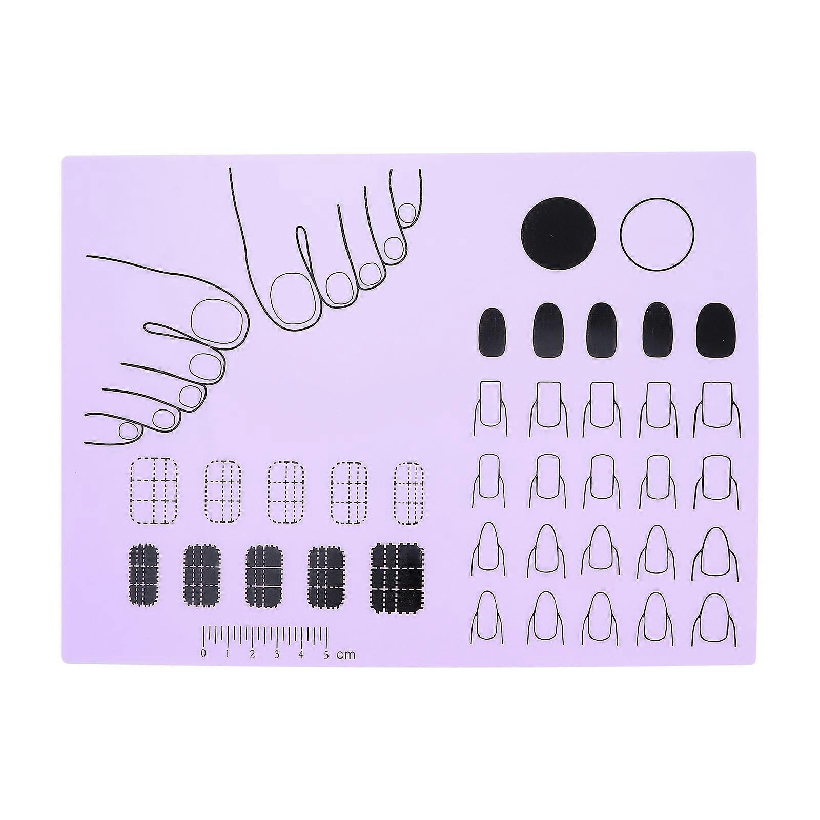 Acrylic Nail Training Mat Silicone Trainer Sheet for DIY Application Practice
