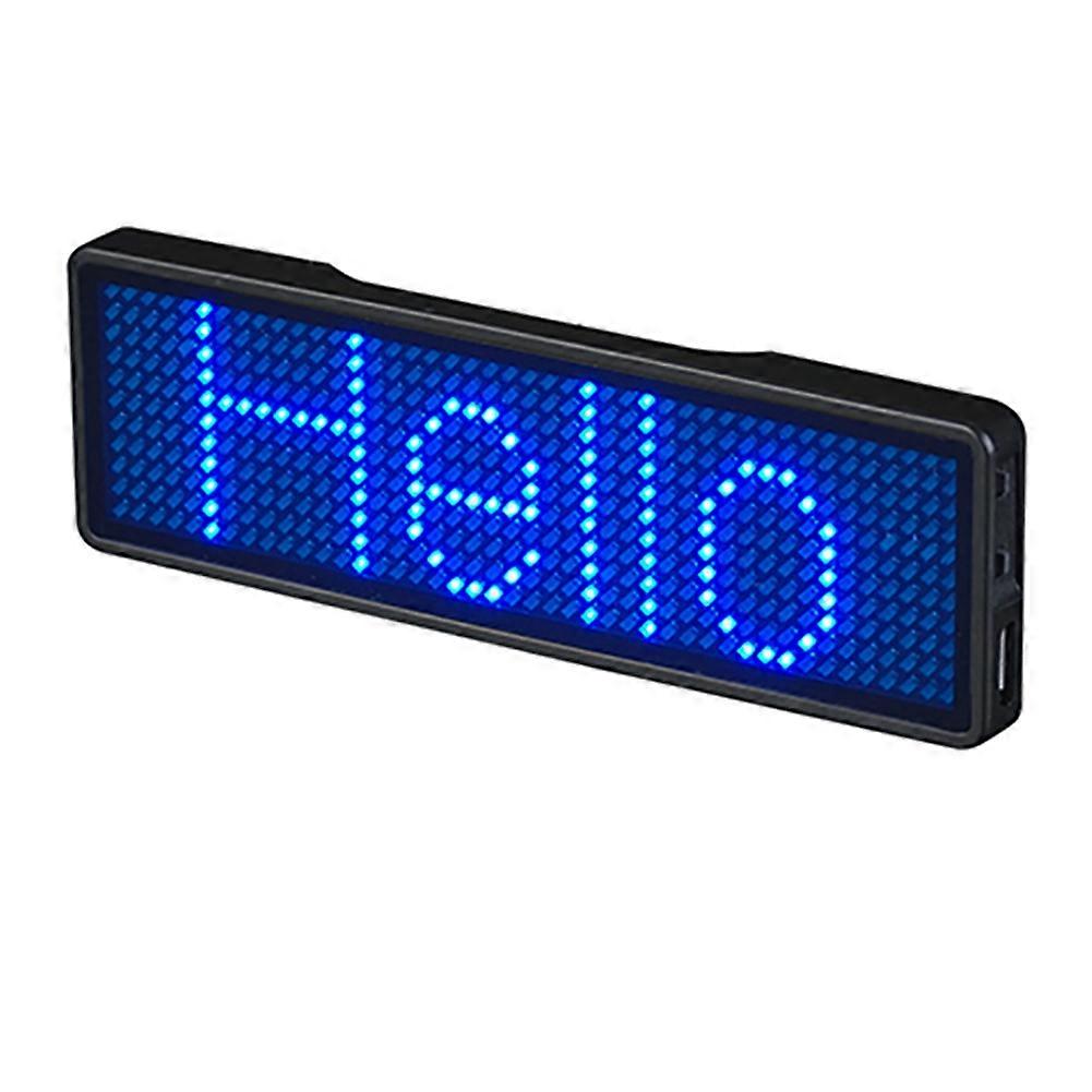 Znaczek LED Bluetooth, ładowalna cyfrowa tabliczka z nazwą LED na konferencję imprezową z programowalnym przewijaniem wiadomości DIY.
