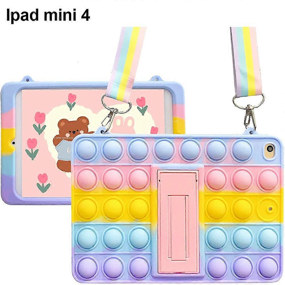 Decompression Bubble Design iPad mini 4 Sleeve Shockproof All-round Protection, with Neckband