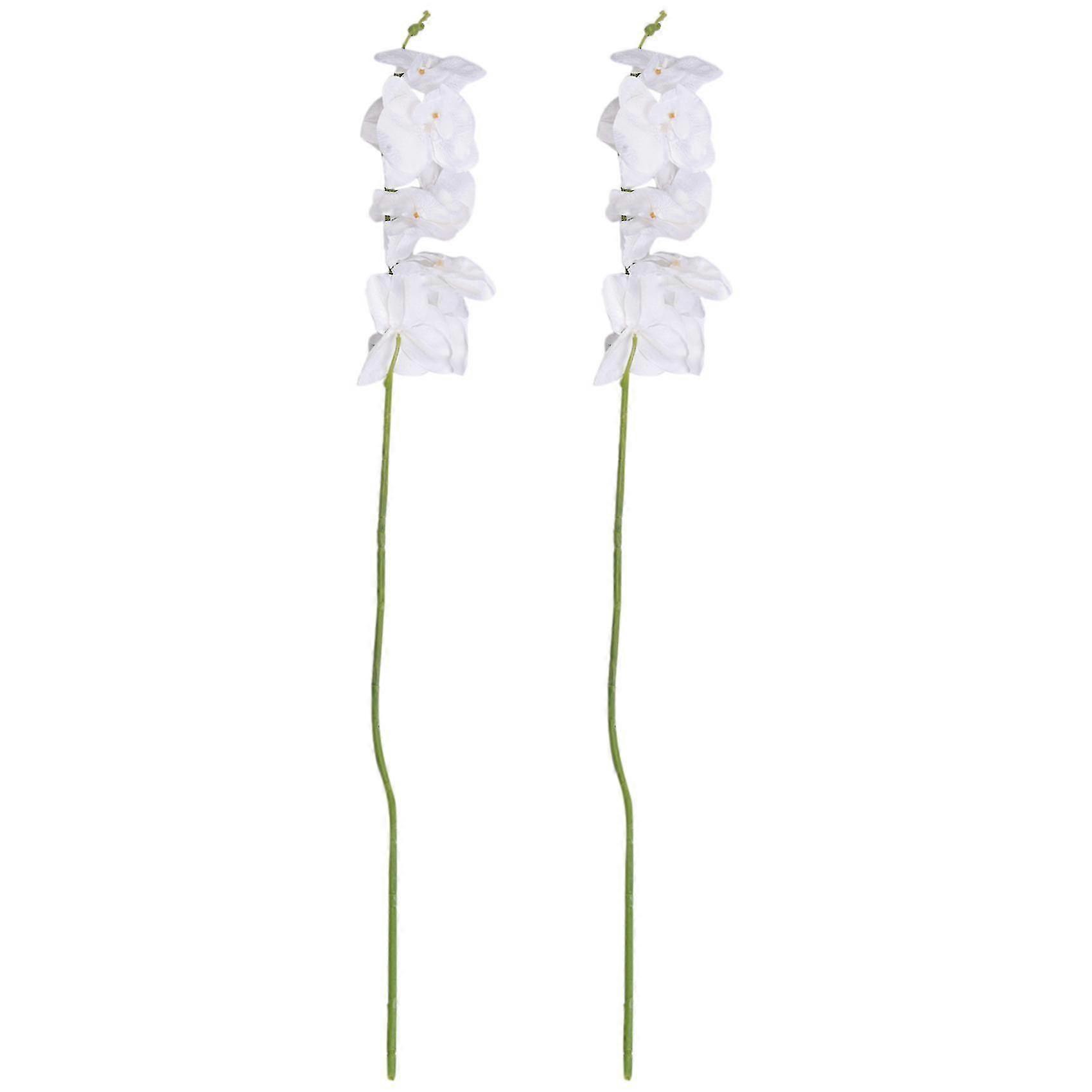2buc 38inch artificiale Real Contact Orhidee Flori 9heads Phalaenopsis Tulpini pentru Diy Nunta Cente