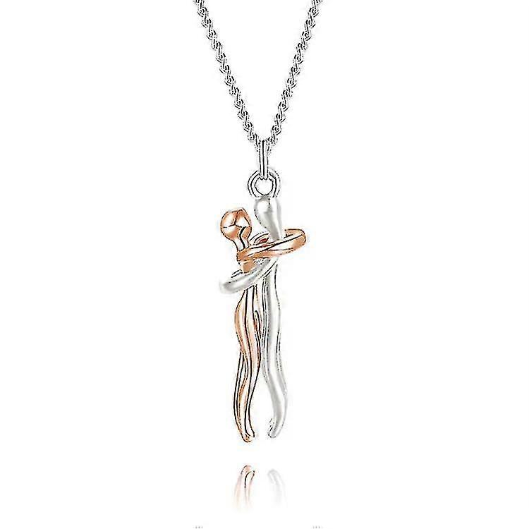 Affectionate Hug Necklace Couple Necklace