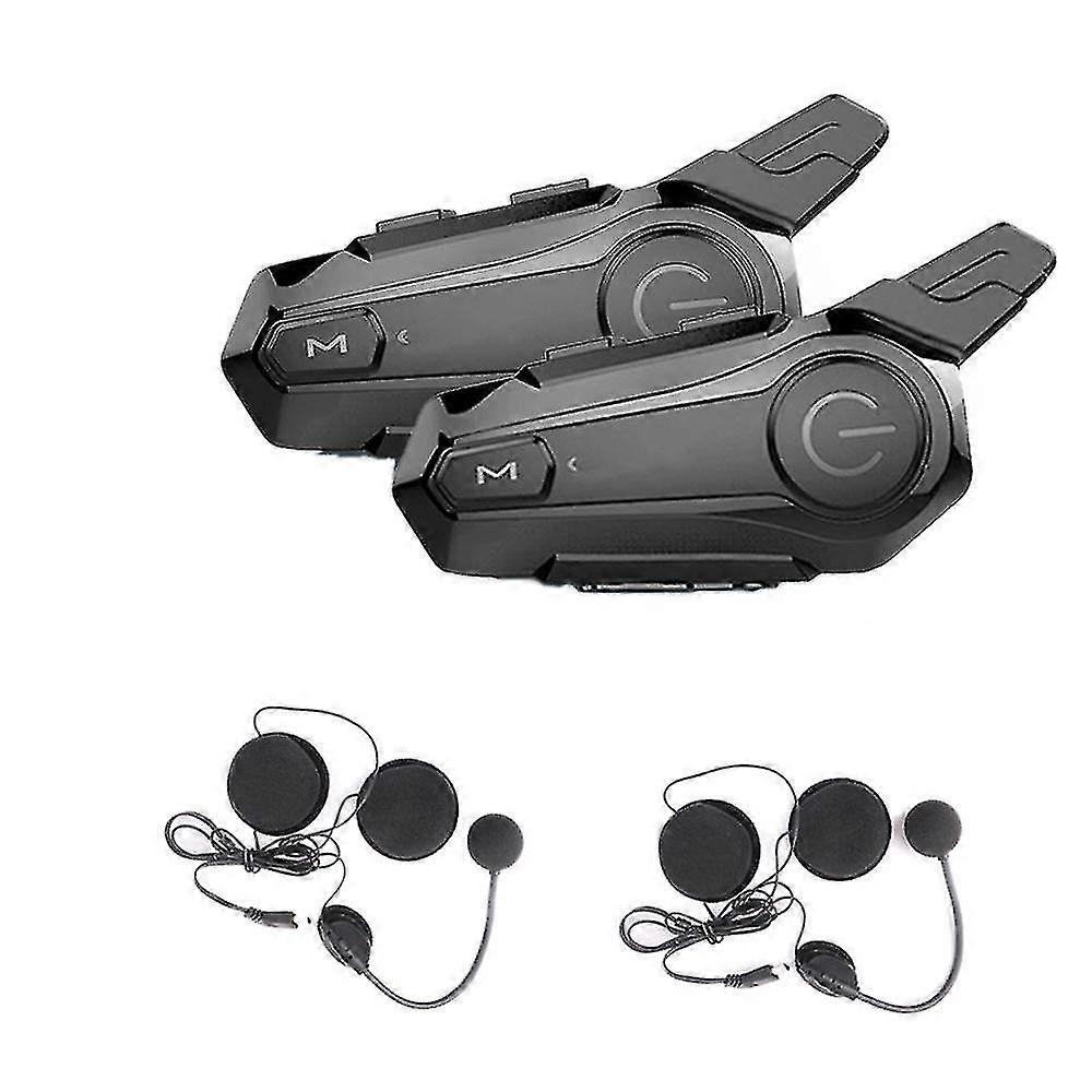 2pcs Bluetooth Intercom Motorcycle Half Helmet Bluetooth Headset For 2 Intercomunicador Wireless He-yky