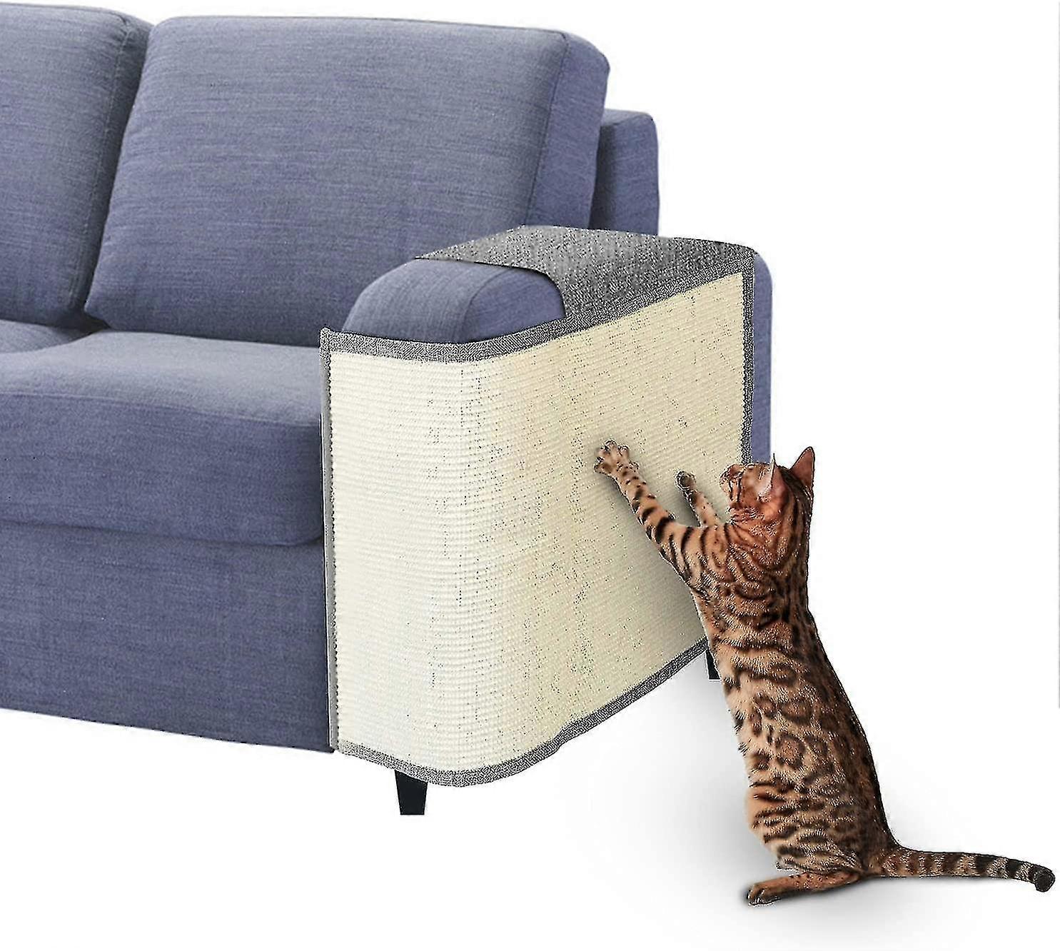 Cat Scratch Couch Protector, Cat Scratching Pad With Natural Sisal For Furniture Protection From Cats, Scratcher Mat Cover