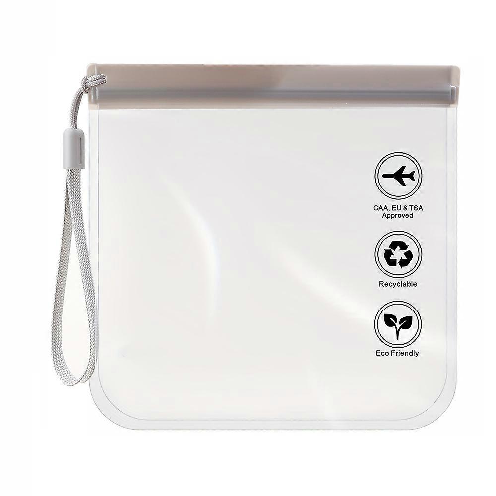 תיק טואלטיקה שקוף מאושר TSA נייד יסודות נסיעה איפור טיסה עמיד בפני דליפות נוזלים תיקי קוסמטיקה EVA הניתנים לסגירה חוזרת
