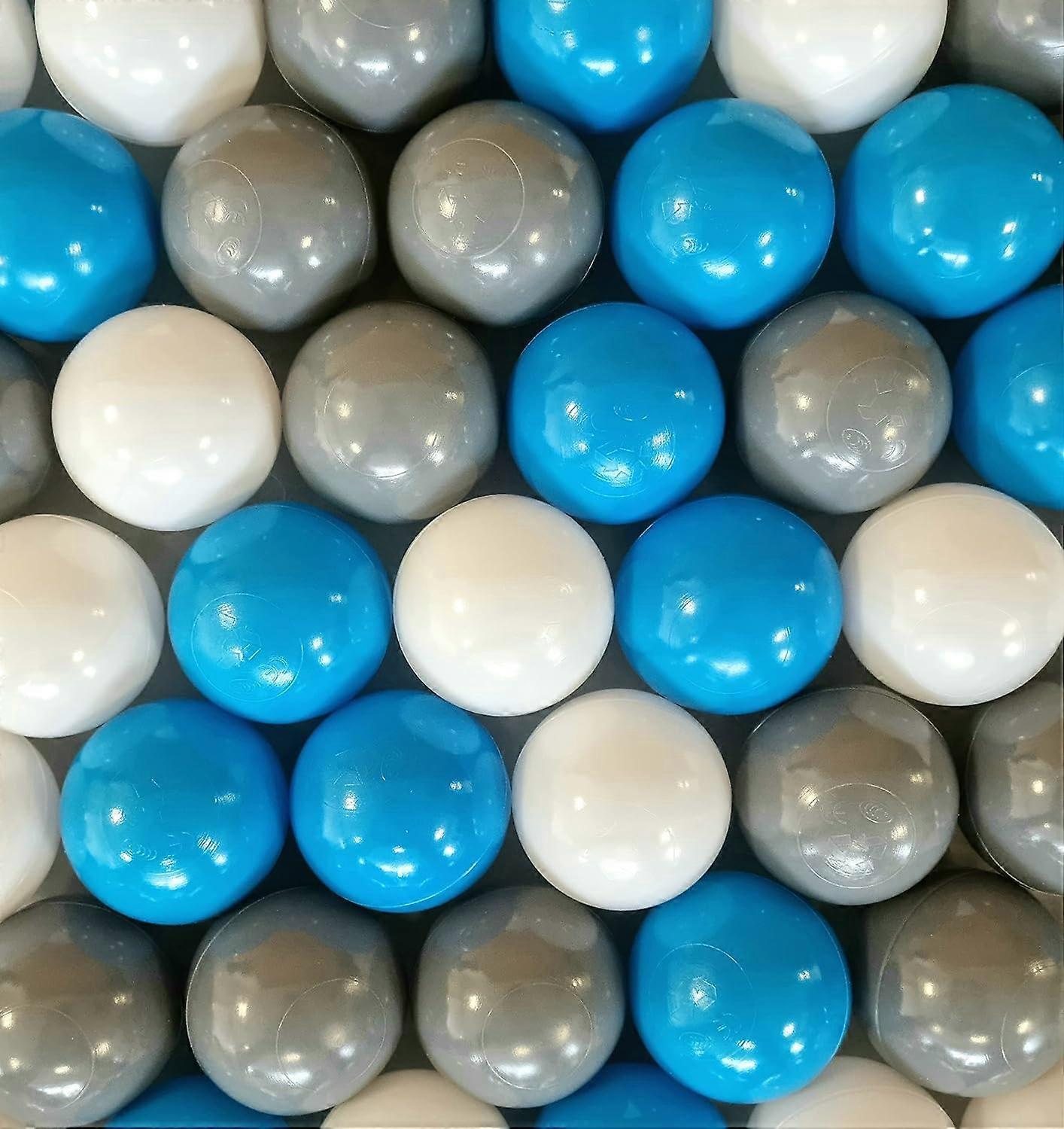 Soft Plastic Play Balls Crush Proof,No Sharp Edges, Non Toxic, Phthalate & BPA Free - For Toddler Ball Pit, Bath tubs,100 balls,3 colors