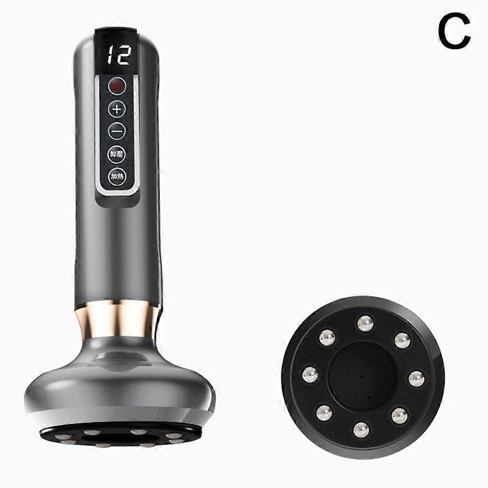 Handheld Cellulite Massager with Heat 8W Bian Stone Cupping Device Anti Cellulite Fat Burning Body Sculpting Skin Tightening Type C Fast Charging