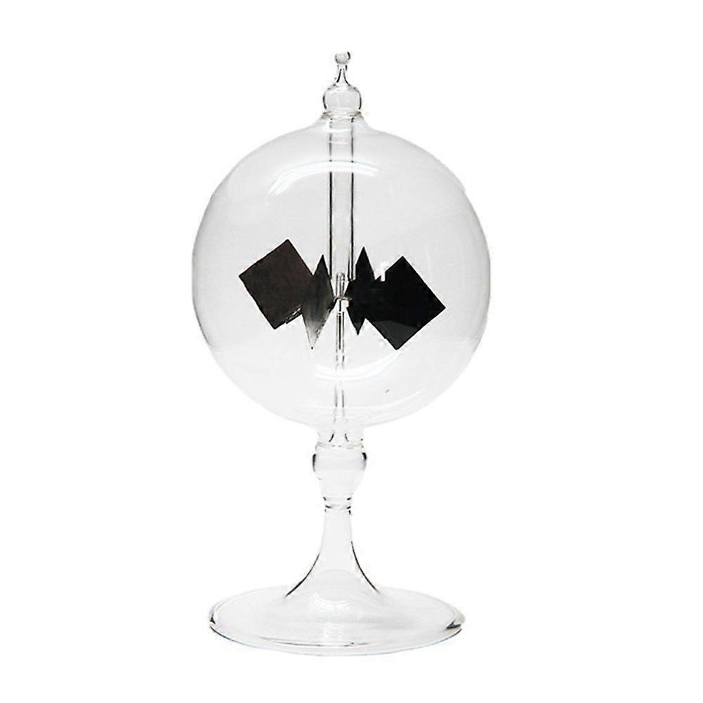 4 Blades Rotating Glass Windmill Solar Powered Crookes Radiometer Light Mill/Educational Teaching S
