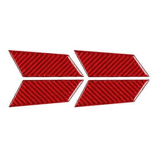 4Pcs Panel Trim Fiber Decorative Installation Simple Cover Carbon Car Inner Door Handle Bowl