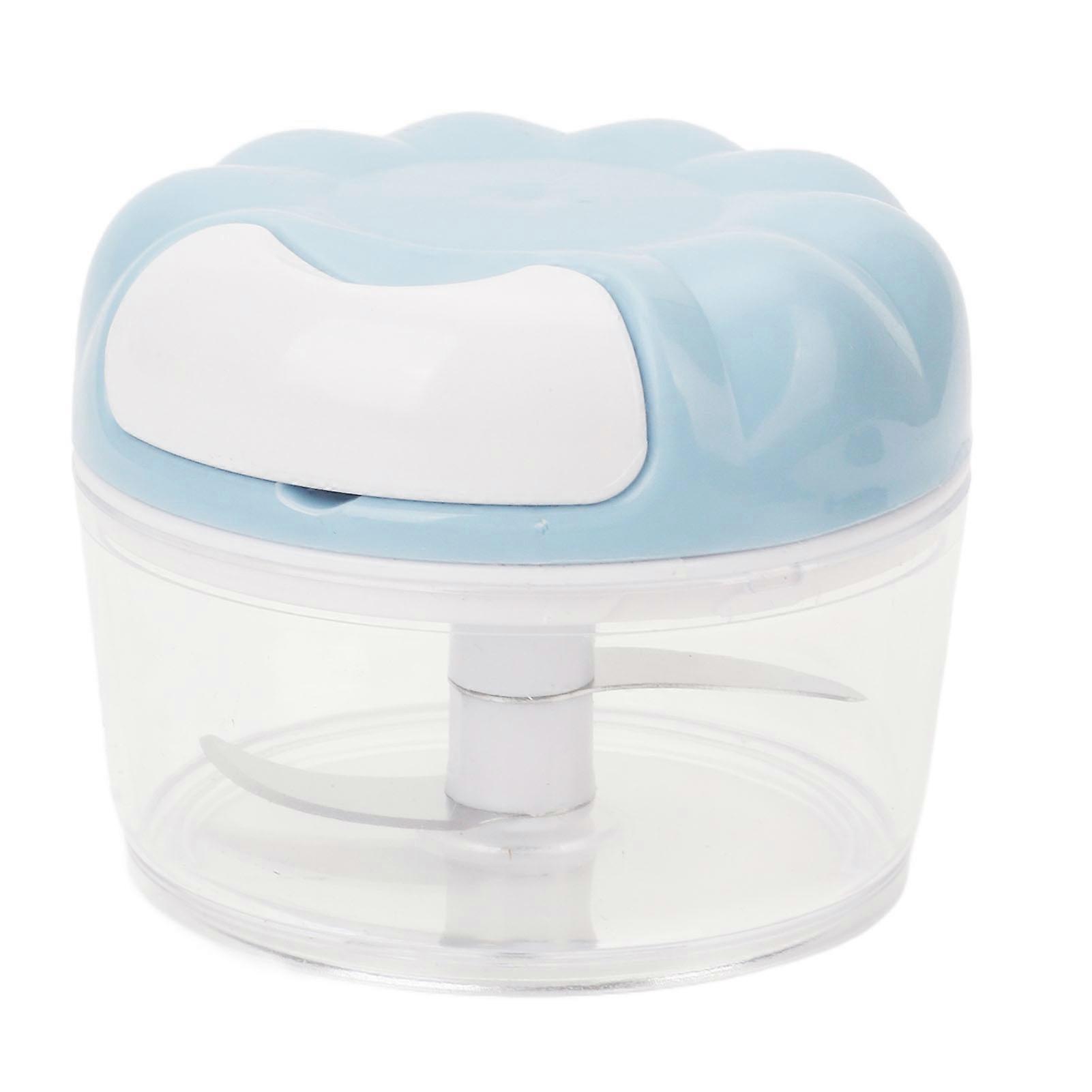 Garlic Chopper Manual Mini Safe Multipurpose Transparent Garlic Mincer with Drawstring for Kitchen