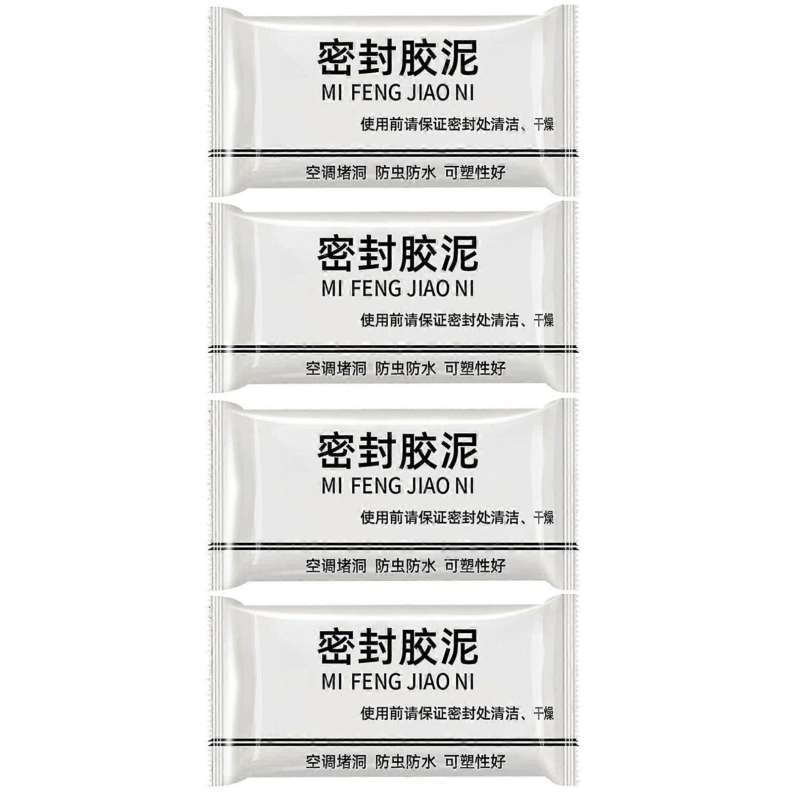 4 Pcs Waterproof Sealant Mastic Malleable Leak-Proof Repair Clay Sealant Fast-Drying Mending Mud for Wall Hole Drain Connection